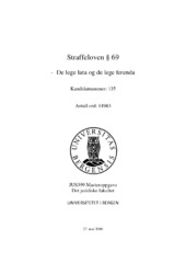 Bergen Open Research Archive: Straffeloven § 69 - De lege lata og de lege  ferenda