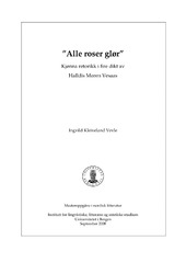 Bergen Open Research Archive: "Alle roser glør" Kjønna retorikk i fire dikt  av Halldis Moren Vesaas